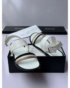 Boss white sandals