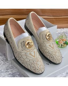 Versace silver stone shoe