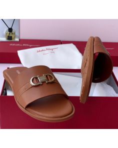 Ferragamo brown slide
