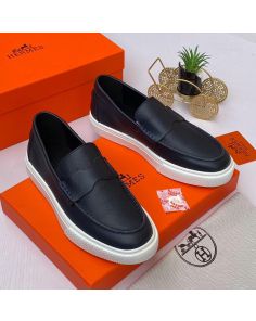 hermes loafers white sole