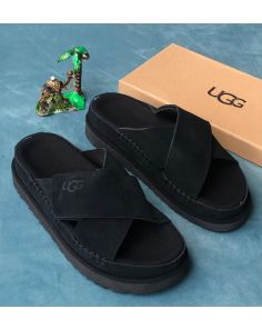 UGG black crossing slide